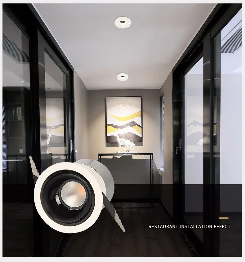 12PCS 7W 12W 18W 30W COB Cree LED Recessed Downlight Gold/White/Black 3000K/4000K/6000K LED Ceiling Spot Light AC110/220V