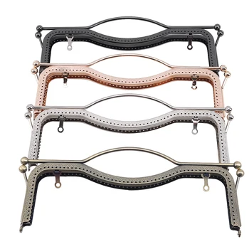 

LKEEP 1pc Coin Purse Bag Kiss Clasp Lock Metal Arch Frame Hand DIY Craft 27cm Bag Parts Accessories