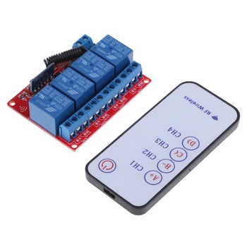 

12V Four Channel 4CH RF Wireless Remote Controll Switch Relay Module 433MHz