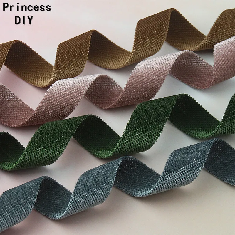 5Meter 10 25 40mm Autumn Fall Nible Cotton Solid Ribbon Flocking Fabric Tape Layering DIY Hair Bow Tie Collar Craft Material | Дом и сад
