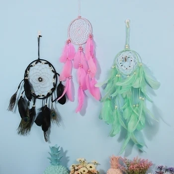 

Creative Dreamcatcher Girl's Heart Ornaments Ceiling Kindergarten Roof Mennet Pendant Room Bracelet Charm Decoration wind chime