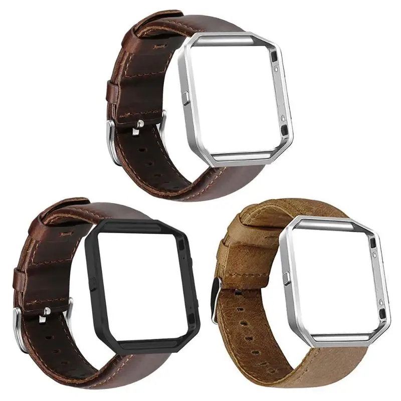 

Watchstrap Genuine PU Leather Watch Band Wrist Strap For Fitbit Blaze Smart Watch Strap Genuine Replacement Accessories