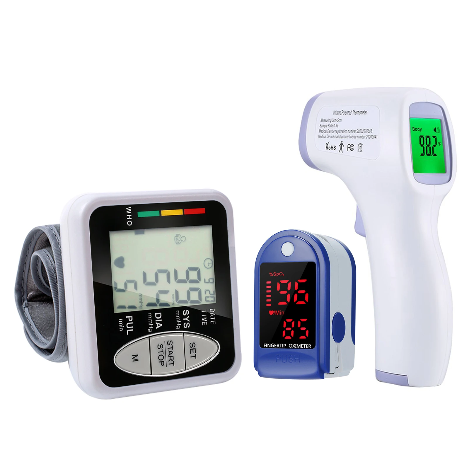 Цифровой термометр пульсоксиметр Пальчиковый монитор SpO2 насыщения кислородом