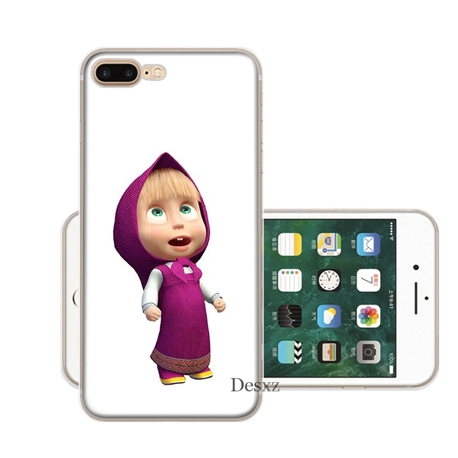 9 Чехол для мобильного телефона tpu для iPhone 11 Pro X XS Max iPhone XR 6 6S 7 8 Plus 5 5S SE чехол Маша и медведь - Цвет: 9
