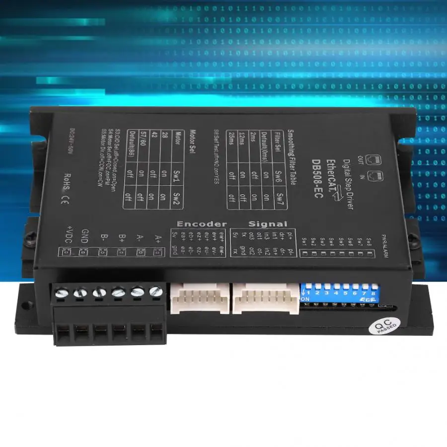 DC 24-50V 1-8A цифровой шаговый двигатель Nema 17 23 24 34 Автоматическая регулировка для EtherCAT