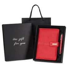 

Simple PU A5 Business Notebook Gift Set 240 Pages Work Notebook Kit Office Supplies with Pen + Box + Gift Bag + USB Flash Disk