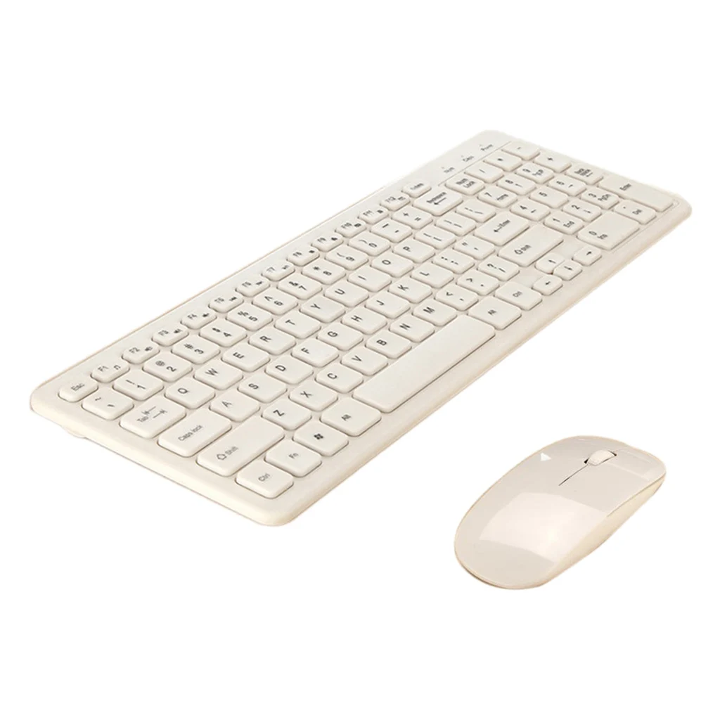 Portable Slim Ultra-Thin Business 2.4G Wireless Keyboard and Mouse Combo for Macbook Computer Laptop Desktop PC TV Office
