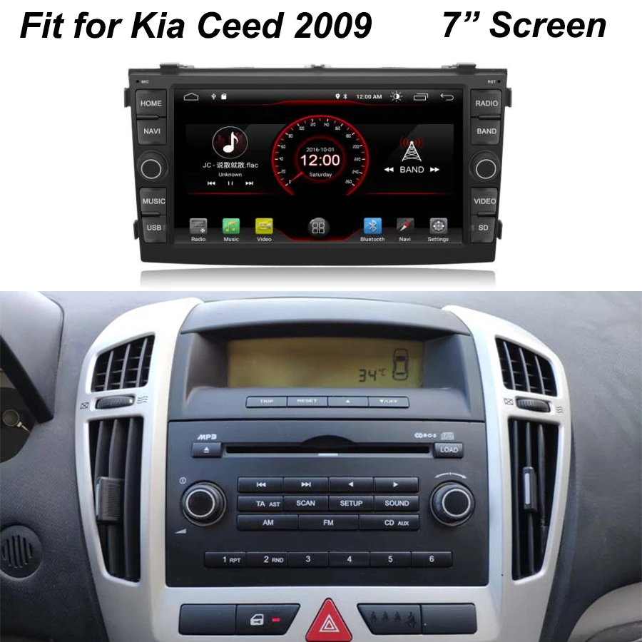 Car Android 10.0 Audio Video Player Fit For Kia Ceed 2008 2007 GPS