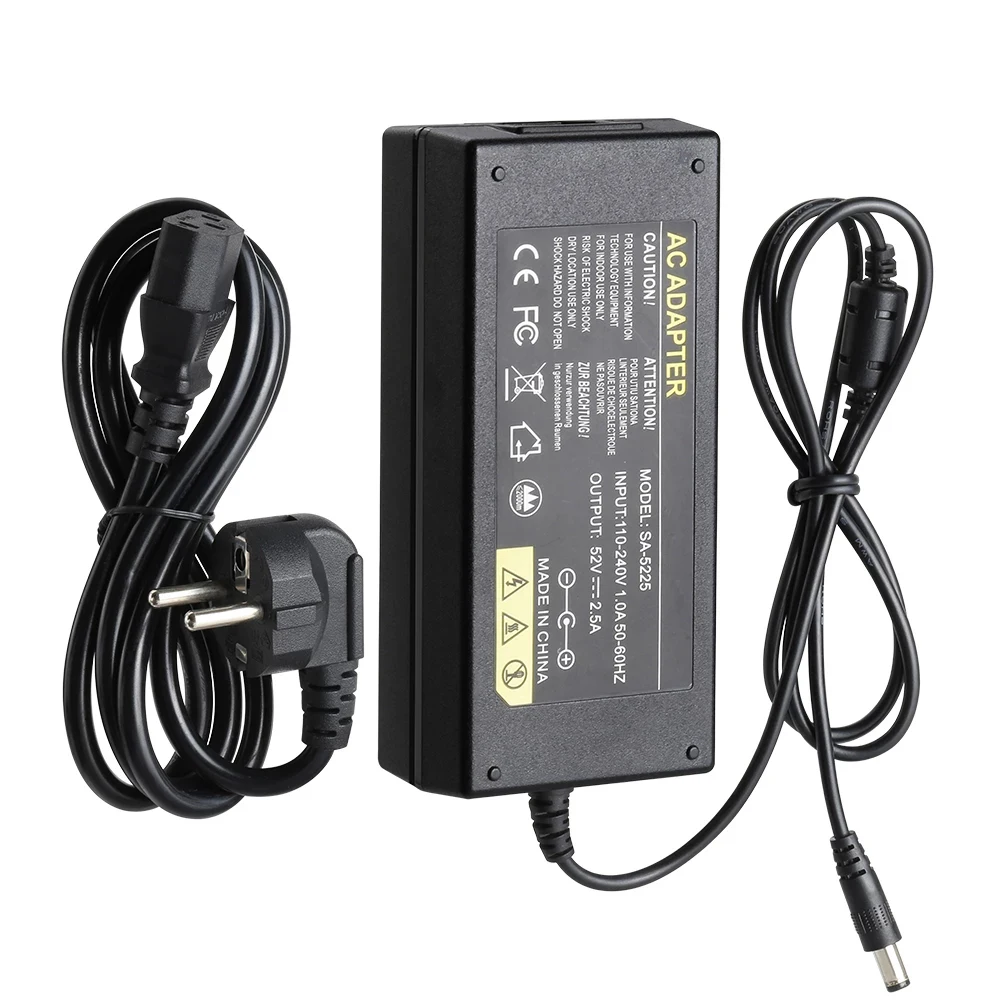 MISECU 52V 2.5A DVR NVR Power Adapter AC 100-240V PoE Surveillance Recorder Supply Wall Charger EU/US/AU/UK Plug | Безопасность и