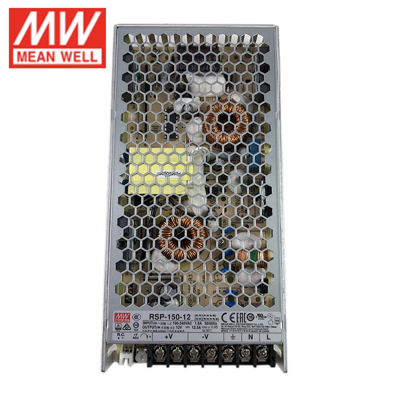 MEAN WELL RSP-150 Switching Power Supply 3.3V 5V 7.5V 12V 13.5V 15V 24V 27V 48V 150W pfc Meanwell Transformer replace SP/NES-150 |