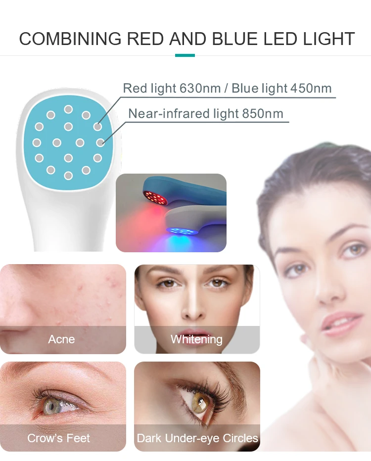 Blue And Red Led Light Therapy For Face Whitening Skin Rejuvenation Acne Remover Anti Wrinkle Near Infrared Light Pain Therapy Physiotherapy Instrument Aliexpress