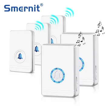 

Waterproof Wireless Door Bell EU/US Plug Loudspeaker Home Entry Alarm Long Range Doorbell Night Light 48 Ringtone