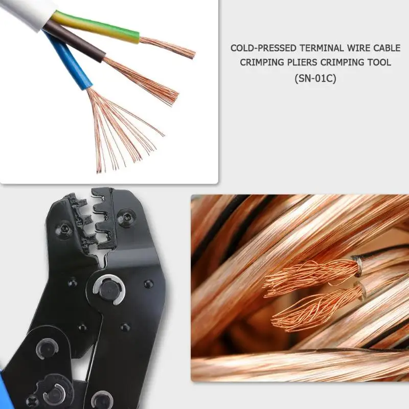 

Cold-pressed Terminal Wire Cable Crimping Pliers Terminal Crimping Tool High Strength and Hardness Durability Convenient