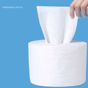 

TIOODRE Disposable Face Towel Makeup Thickened Roll Paper Non-Woven Facial Tissue Cotton Facial Cleansing Tissue Water-Absorbing