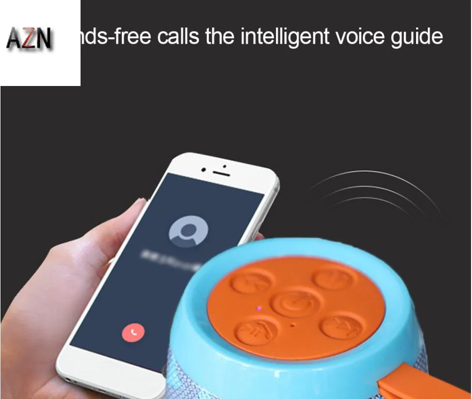 TG106 Mini Bluetooth Speaker Hifi Stereo Subwoofer Speaker Outdoor MP3 Music Player BT4.2 USB FM Portable Wireless Speaker