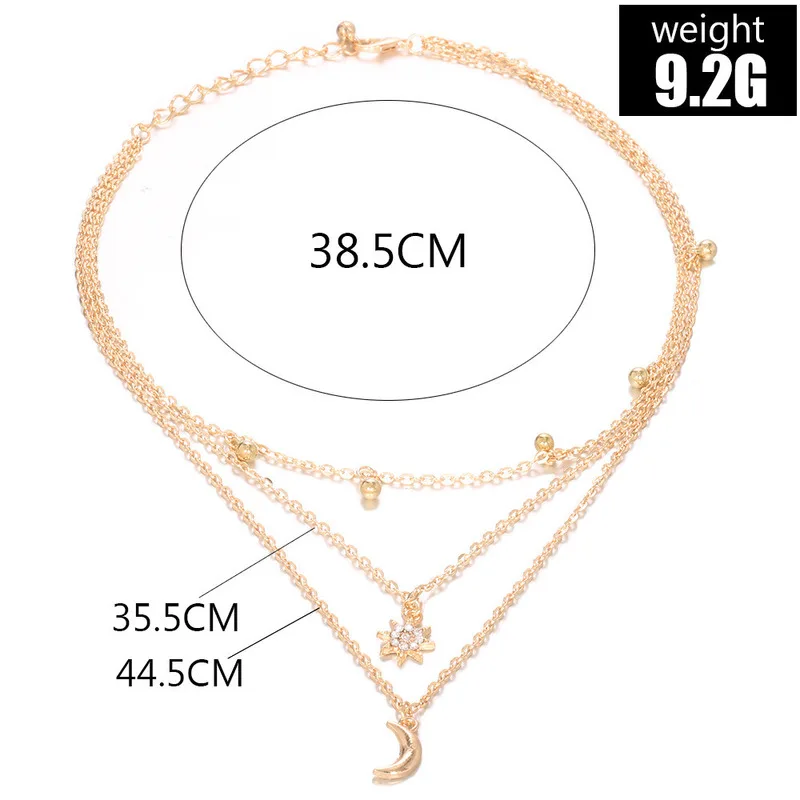 Nueva joyeria de la manera многослойный плащ estrella luna gargantilla воротник bonito regalo para las mujeres chica| |