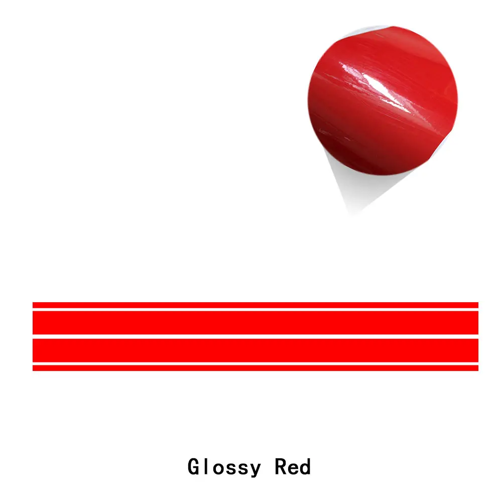 glossy red Наклейка на капот автомобиля капот полоса крышка двигателя наклейка для Mercedes Benz A C E CLA GLA CLA класс A45 W176 W203 W204 W205 C63 W212 AMG - Название цвета: glossy red