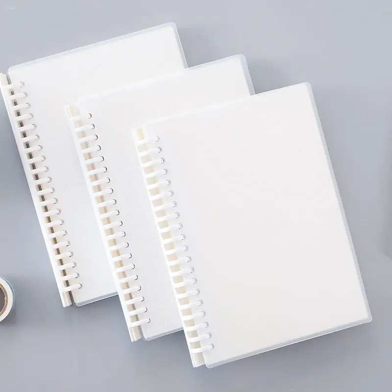 Simple Detachable Plastic Folder Loose-leaf Book PP Cover Notepad B5 A5 Students 80 Pages Multi-functional Clip Journal Simple Detachable Plastic Folder Loose-leaf Book PP Cover Notepad B5 A5 Students 80 Pages Multi-functional Clip Journal