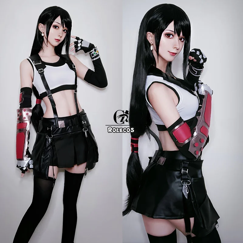 Косплей костюм ROLECOS из игры FF7 ремейк Tifa женская сексуальная форма Lockhart для