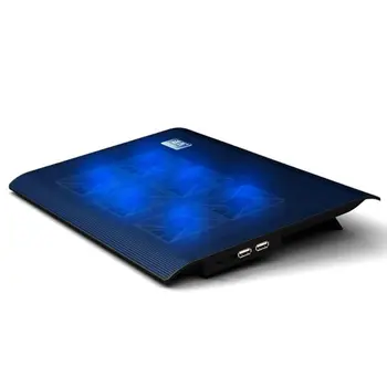 

Silent Gaming Laptop Radiator with Adjustable Stand Anti-slip 6 Fans Dual USB Laptop Radiator