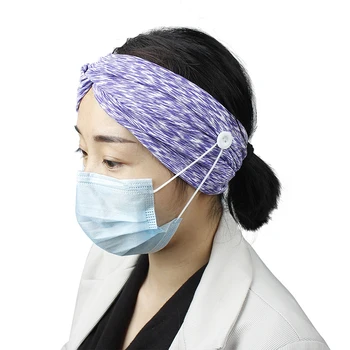 

12 Colors Mother Children Headband Can Wear Mask Without Tight Women Turban Hair Accessories Cross Adult Sports Headbands