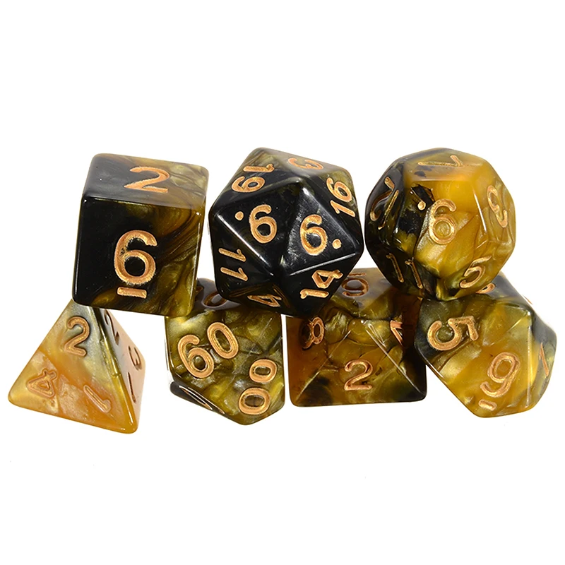 42pcs/set 6 Colors Polyhedral Dices For Dungeons & Dragons DND RPG Game Multi Sided Acrylic Dice with 6 Bag