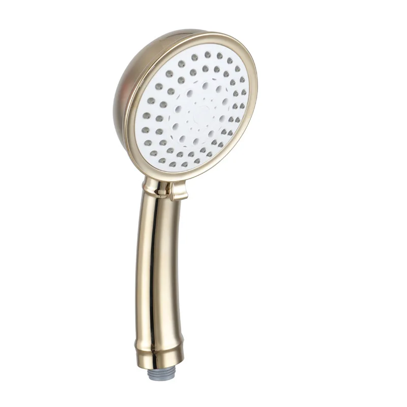 

Gold Plated Five Function Portable Shower Spray Massage Nozzle / Head Manufacturer