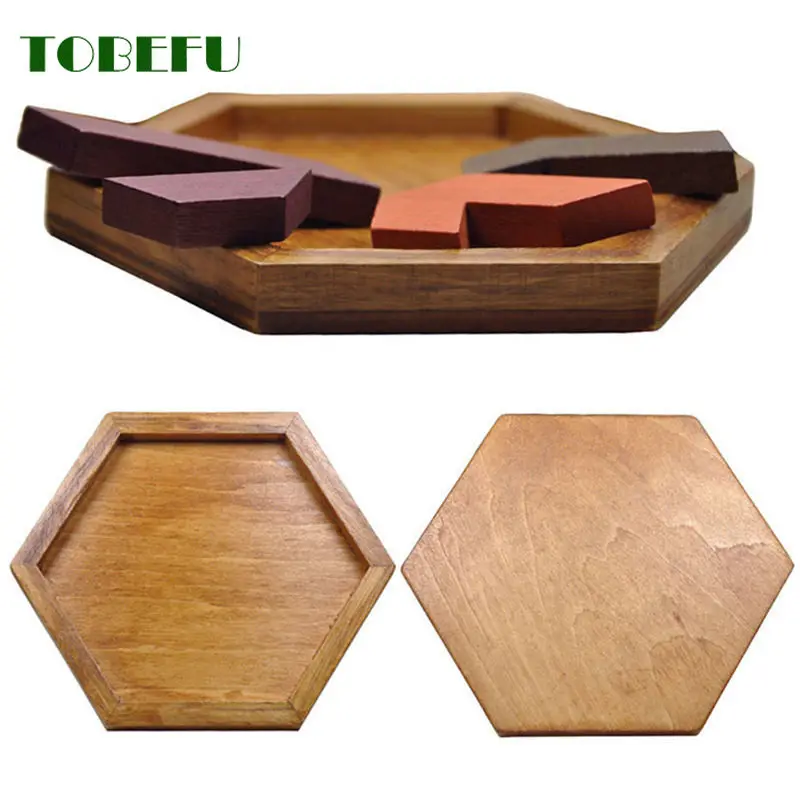 Wooden Geometric Shape Jigsaw Board Puzzles Kids Brain Teaser Non Toxic Wood Toys for Children Educational