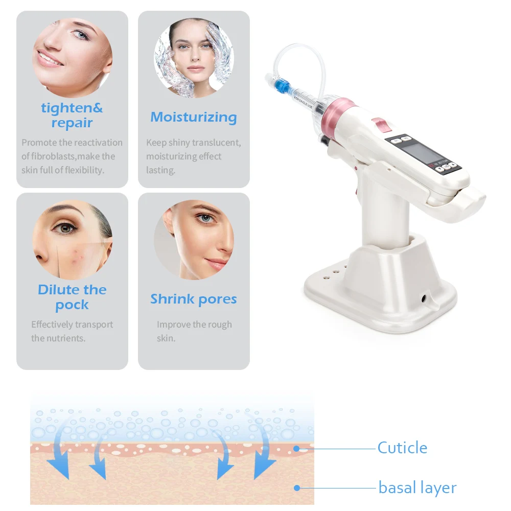 Billig Hydrolifting Gun Korea Mesotherapie EZ Negative Druck Meso Pistole Mesotherapie Hydrolifting Wasser Injektor Schönheit Gerät