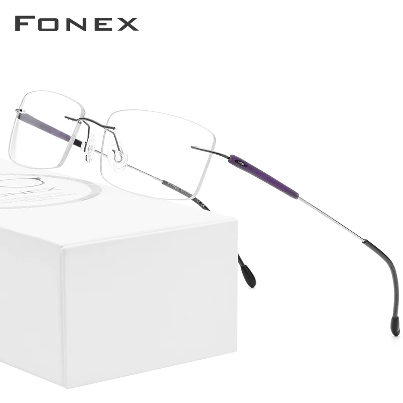 FONEX TR90 очки без оправы из титанового сплава мужские и женские по рецепту