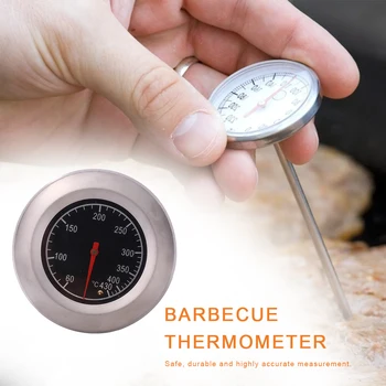 

BBQ Grill Thermometer Fried Food Oven 50-500 Degrees Stainless Steel Tool Camping for Household Indoor Kitchen Supplies