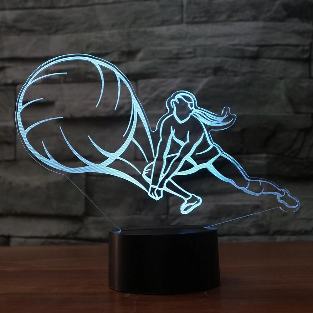 

Volleyball Modelling 3d 7 Color Led Night Lamps For Kids Touch Led Usb Table Lampara Lampe Baby Sleeping Nightlight Drop Ship