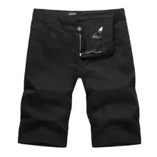 Мужские модные весенние Летние Шорты Спортивные Повседневные однотонные штаны на молнии с пуговицами