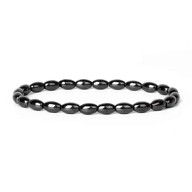 Hematite No Magnetic Bracelets Woman Beaded Weight Loss Natural Stone Magnetic Bracelet Man Slimming Health Care Therapy Jewelry