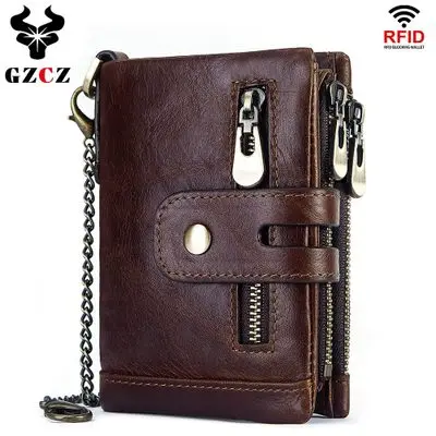 Новинка 2019RFID Противоугонная щетка кошелек три раза мульти-карта crazy horse кожаный мужской кожаный бумажник для монет