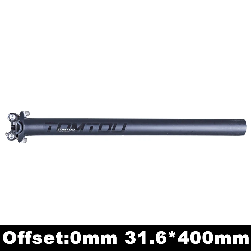 SeatPost 31.6X400mm TOMTOU черный матовый карбоновый велосипед MTB комплекты для руля горный плоский/подъемный Руль+ подседельный штырь+ ствол-TM127 - Цвет: SeatPost 31.6X400mm