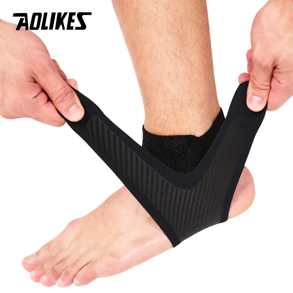 AOLIKES 1 шт. Новая эластичная поддержка щиколотки Регулируемая из дышыщей ткани для