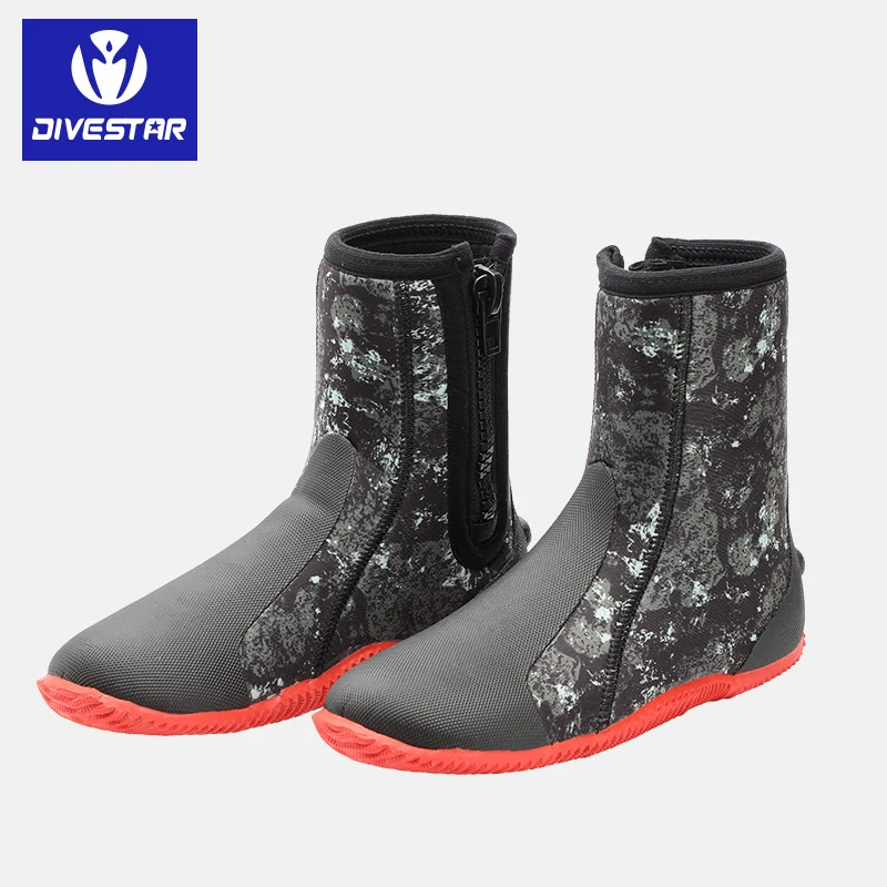 TaoBo DIVESTAR 5MM Unisex Diving Shoes Beach Outdoor River Upstream Shoes Non-slip Vulcanized Neoprene Scuba Fins Spearfish