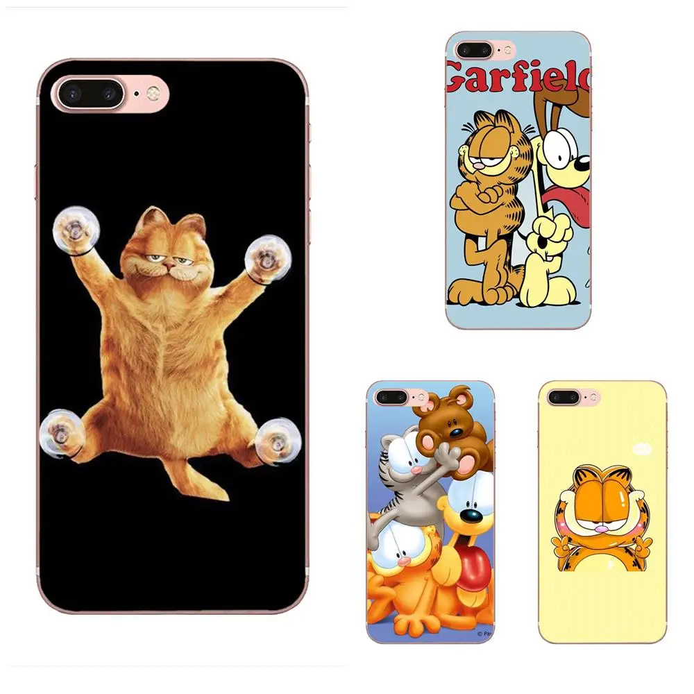 Мягкий чехол с милым котиком Гарфилда для HTC Desire 530 626 628 630 816 820 830 One A9 M7 M8 M9 M10 E9 U11 U12