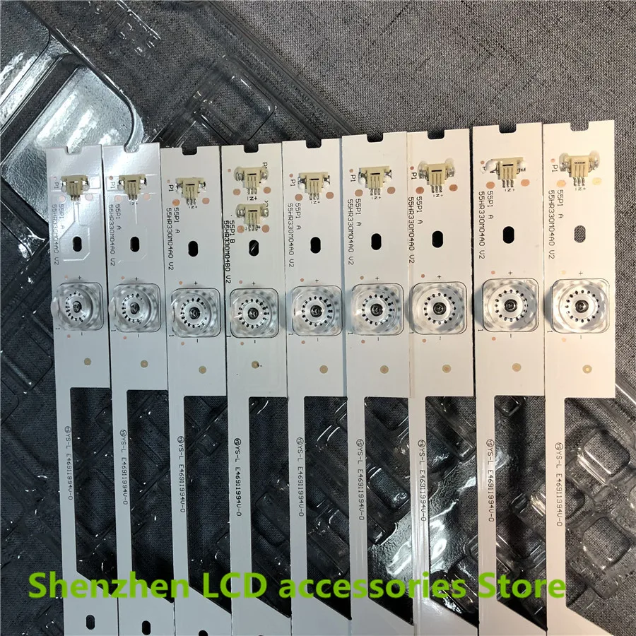 3set para Tcl Backlight tv Lcd Bar 55hr330m04a0 v2 55hr330m04b0 Hr-26307-0321 51 Centímetros 100% Novo 27pcs = Tcl 55p1-ud 4leds - Image 4