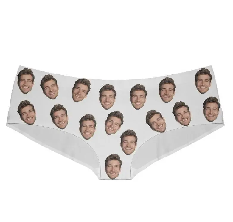 Personalized husband's Face Underwear wife's wedding briefs