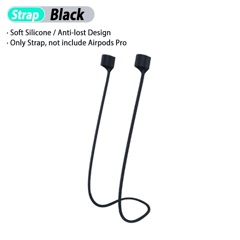 Anti-lost Rope Чехол для Apple AirPods Pro беспроводной Bluetooth футляр для наушников тонкий силиконовый Air Pods Pro противоударный чехол с брелоком - Цвет: Anti-lost Rope