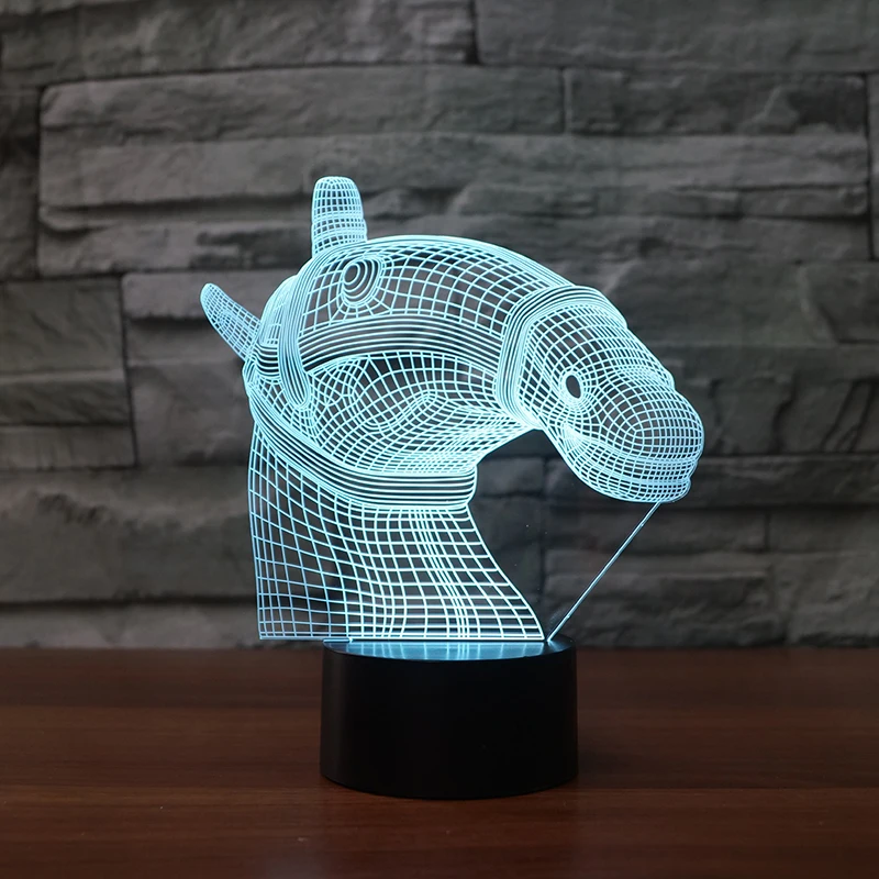 

Horse 3d Visual Illusion Lamp Transparent Acrylic Night Light Led Fairy Lampa Color Changing Touch Table Bulbing Lambas Mini Pir