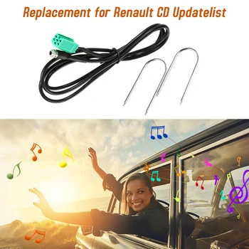 

Aux Audio Cable Mini ISO 3.5mm 6pin to Female with 2 Removal Keys Replacement for Renault CD