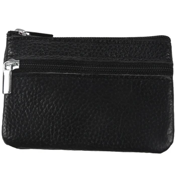 

Women Leather Mini Zip Coin Key Purse Money Wallet Pouch Gift Purse Black