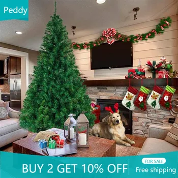 

1.8M Christmas Tree Plastic Christmas Decorations Holder Base For Christmas Home Party Decortaion Green Miniature Tree POждество