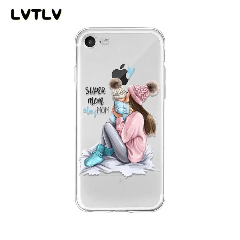 Fashion Black Brown Hair Baby Mom daughter Girl Son Dad