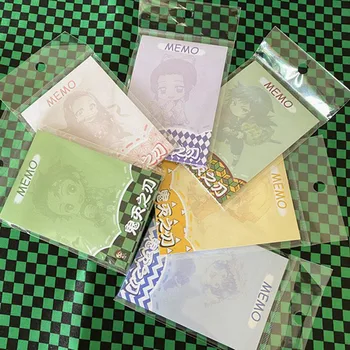 

Anime Demon Slayer Adhesive Memo Pad Sticky Notes Bookmark Point It Marker Memo Sticker Paper Office School Supplies 25 sheet