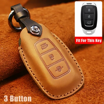 

3 BTN Car Key Case For Volkswagen for hyundai kona 2017 i30 ix35 solaris Azera Elantra Grandeur IG New Auto Key Cover keyless