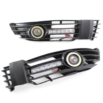 

Angel Eye Daytime Running Light 2Pcs Car Front Fog Light Grille Auto LED Light For Passat B5 B5.5 2000-2005 Car Fog Lamp